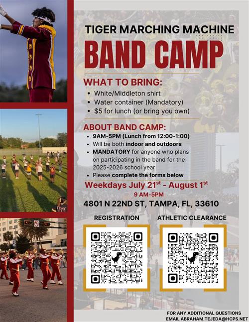  Tiger Marching Machine Band Camp